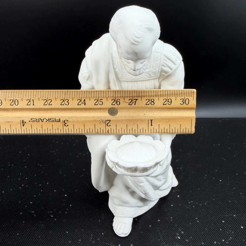 Lenox The‎ Nativity Kneeling King Wiseman White Bisque Porcelain Figurine 6inch
